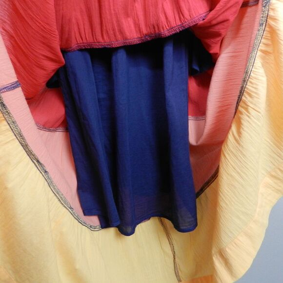 Old Navy Colorblock Tiered Maxi All Day Dress Size M Summer Beach Vacation Retro - Picture 11 of 11